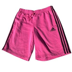 Adidas Fleece Lined Drawstring Pink Shorts, Size L